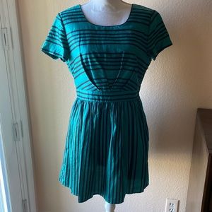 Forever 21 - Teal/Black Striped Dress - Size L